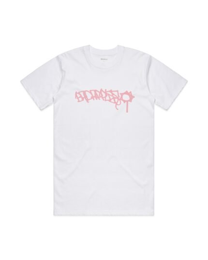 Bad App Pink Tag Tee White